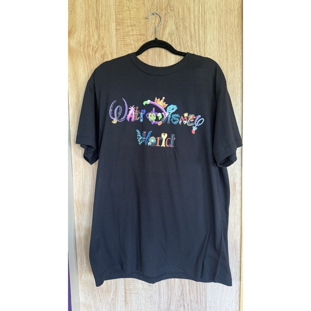 Disney Parks Villains Character Letters Tee - Adult Size Medium Halloween NWT